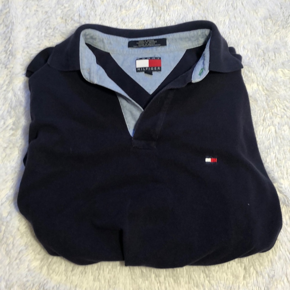 Tommy Hilfiger 2-Toned Navy Blue Polo
